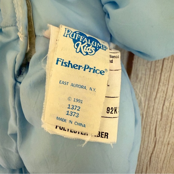 1991 Fisher Price Puffalump Kids Plush Snuggle Doll Blue Moon Star 1372 NO LIGHT - Picture 7 of 10